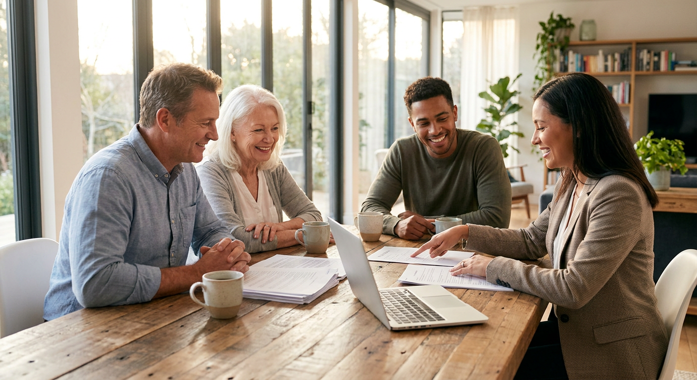 Family meeting with estate planning attorney
